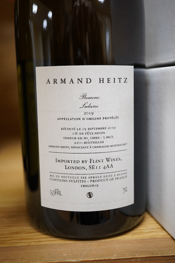 Armand Heitz Beaune Lalune, 2019 - two boxed sets of six bottles